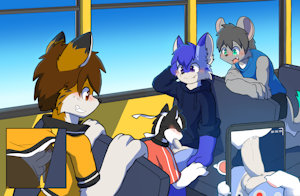 Boys in a School bus