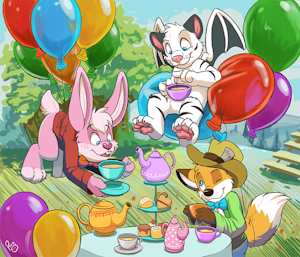 Balloon tea party