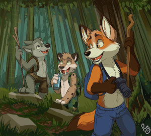 Adventure through the woods.