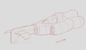 Ship and speeders quick sketch study