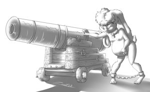 Cannon on slavery ship