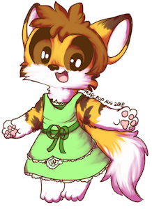 Kiddy in a dress