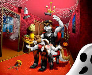 Halloween spank