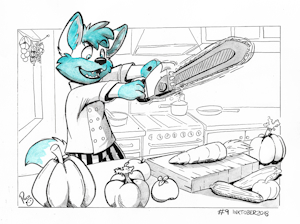 NSFW #Inktober2018 Day 9: Electric saw