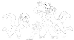player in water