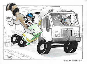 NSFW #Inktober2018 Day 26: Garbage collector