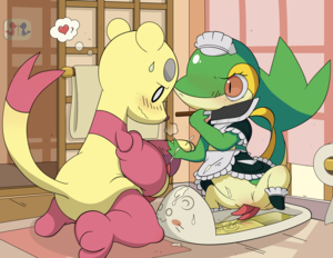 Aeron shows Mienfoo how snakes do it, for a small price