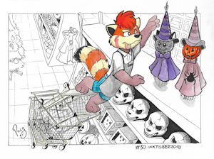 NSFW #Inktober2018 Day 30: Halloween shopping