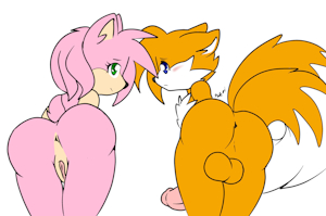 Amy n Tails Showing Off