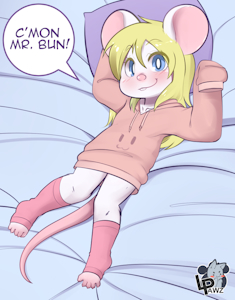 Little Mouse on bed ($)