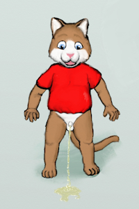 Cool! I'm going peepee! (Closeup)