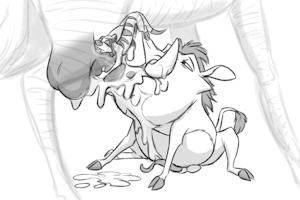 Timon/Pumbaa/Zebra dick