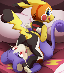 Pika-libre x Violet the Ratatta (Colored)