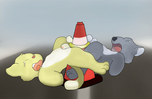 Traffic cone torture