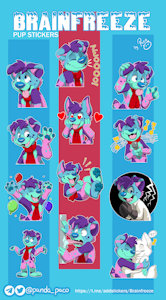 Brainfreeze Pup Stickers