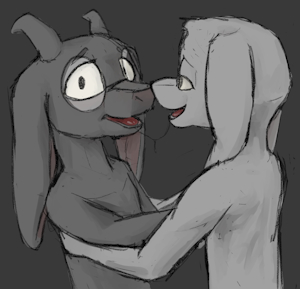 asriel and ralsei sitting in a tree...