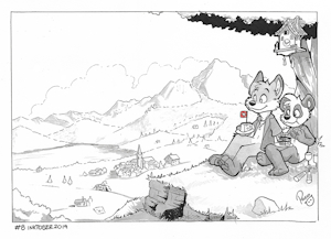 #Inktober2019 WorldTour Day 8: Switzerland