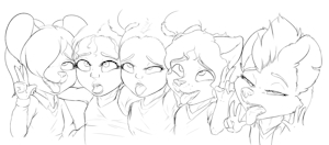 Ahegao Face Banner Sketch (Progress)