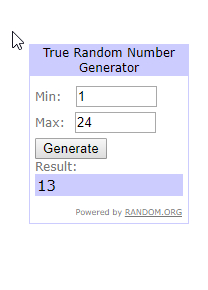 Raffle winners!