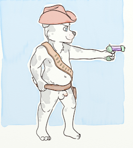 Squirt!  Squirt!  I gotcha!