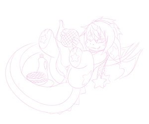 Bunbun and Waffles Sketch