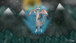 Blue Flame Dragonfox (NSFW)