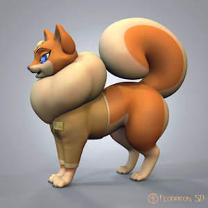 Pride Shiba Inu 3D