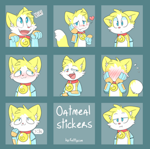 Oatmeal Stickers