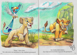 Coloring book with Pro Colored Pencils (The Lion King)