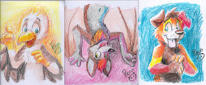 Drawing with Crayons in Fursuit