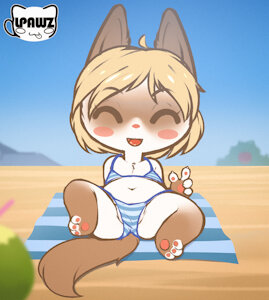 Kitty taking the sun ($)