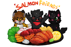 Salmon Faiends by Todeskiddy and Luckyrainbowwolf