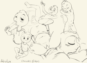 Caprino sketches (with Bleu)