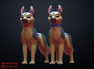 Leon and Emily German Shepherd 3D