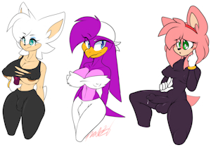 Futa Sonic Girls Sketches
