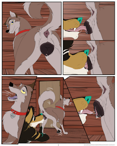 Aleu gets fucked 2: Page 1 of 2 (COMMISSION) >:0