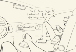 School parking lot reluctance