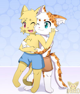 He hugging me
