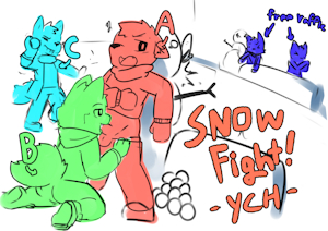 YCH Snow fight 1 day for bid only