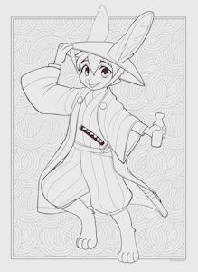Moko Dencing Lineart WIP