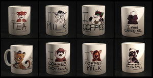 Mugs with different tastes