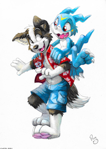 Roni and Veemon