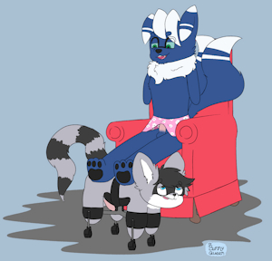 A cozy chair and a nice foot rest