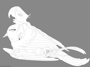 Raffle art: Mating Macaws