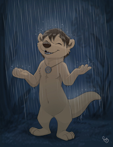 Sven in the rain
