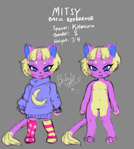 basic fursona ref: Mitsy