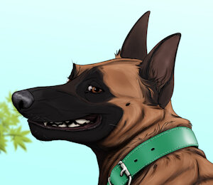 Malinois in the woods (COMMISSION)