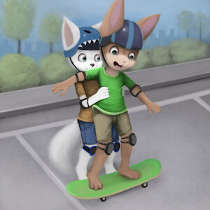 Skateboarding lesson