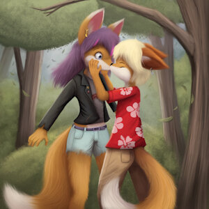 In the woods