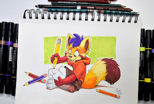 Kai Drawing Himself